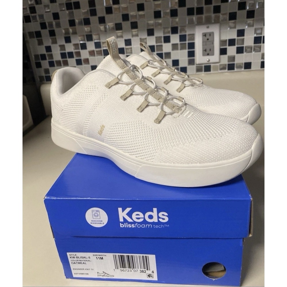 Keds Bliss Foam Blisal In Oatmeal 11m Knit New
